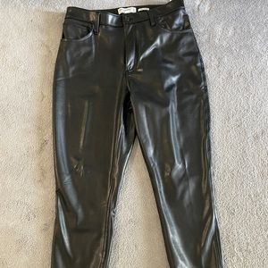 Abercrombie vegan leather curve love skinny high rise pants